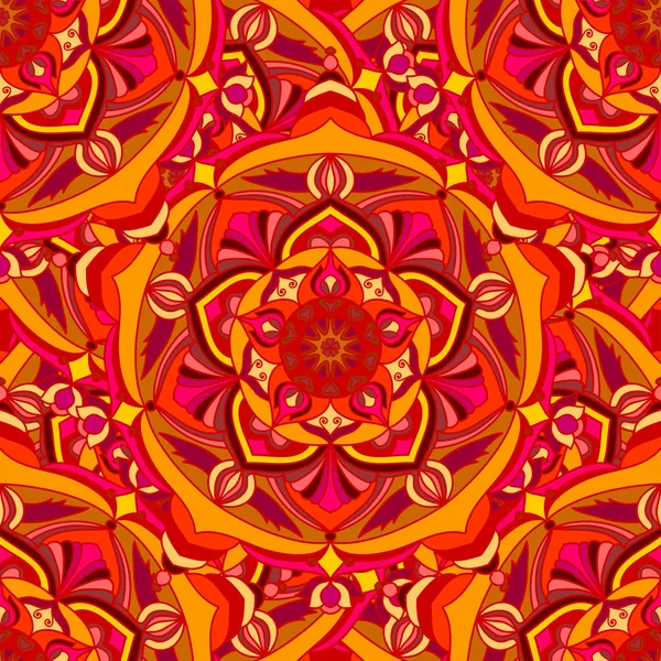 El çizimi mandala. Renkli süslemeli etnik mandala. Kabile süsü. Parlak renkler mandala.