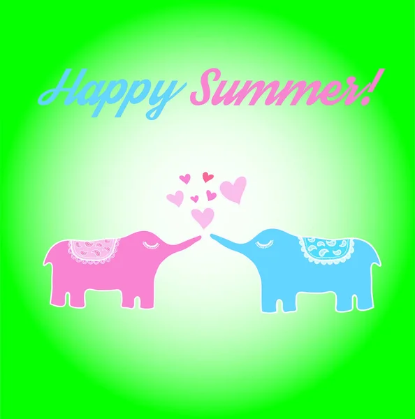 Heureuse carte d'été — Image vectorielle