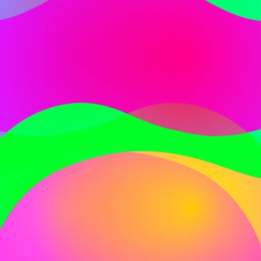 Trendy bright colorful background with wavy lines.