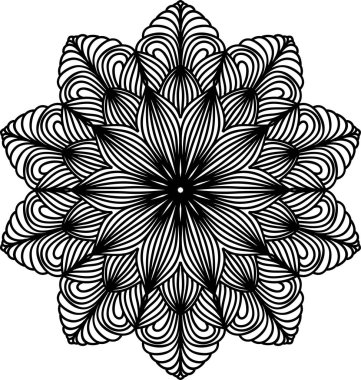 Dantelli mandala. Vintage dekoratif unsur. Oryantal desen.