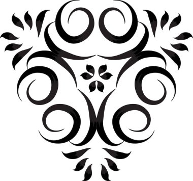 Soyut süs tasarımı öğesi. Dekoratif parça.