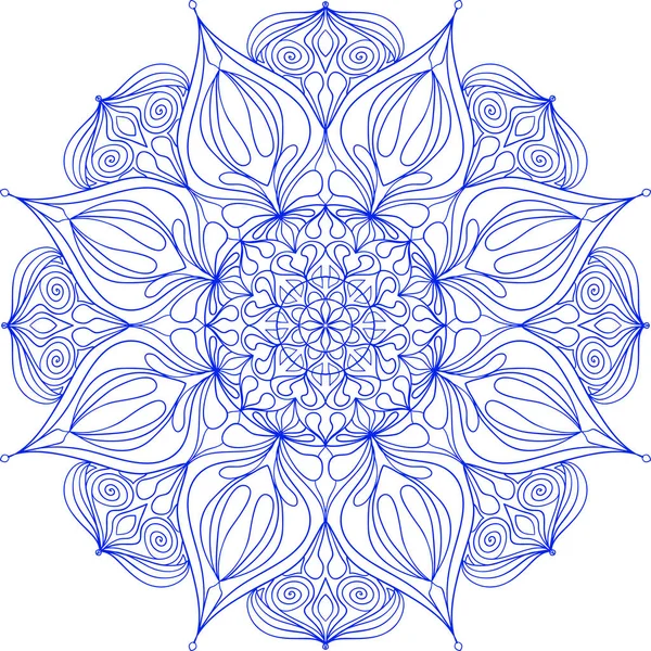 Mandala Muster Malbuch Element — Stockvektor