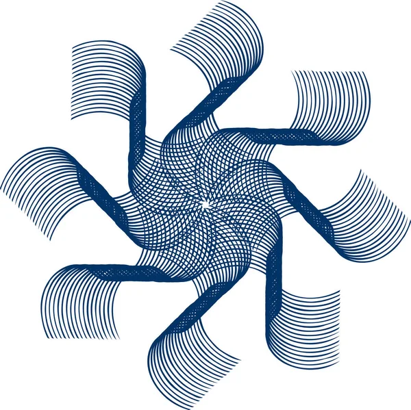 Forme Abstraite Spirographe Ondulé — Image vectorielle