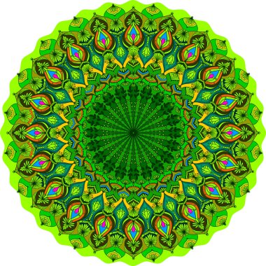 Mandala renkli süs deseni dokusu. Web, tekstil, ambalaj kağıdı ve albüm için soyut arkaplan tasarımı.