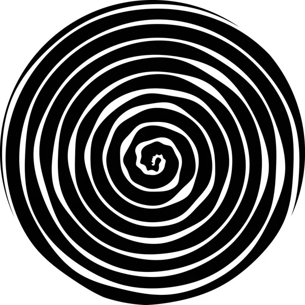 Абстрактний фон у колі чорно-білих концентричних смуг . — стоковий вектор