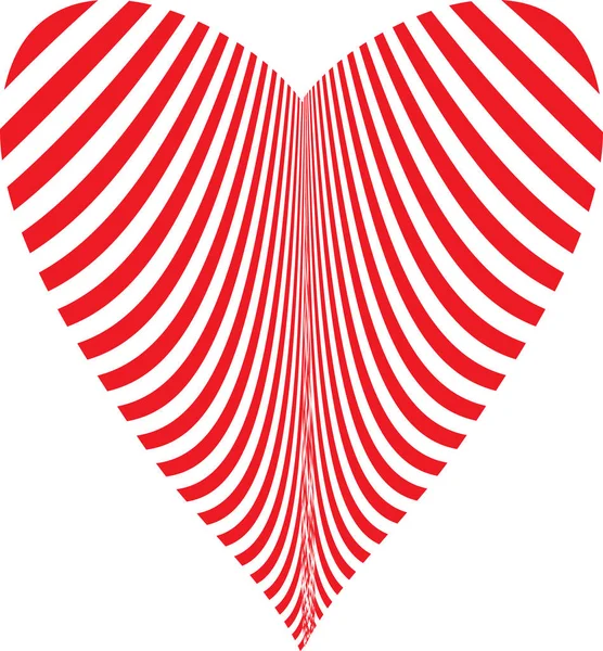 Abstract heart of stripes. — Stock Vector