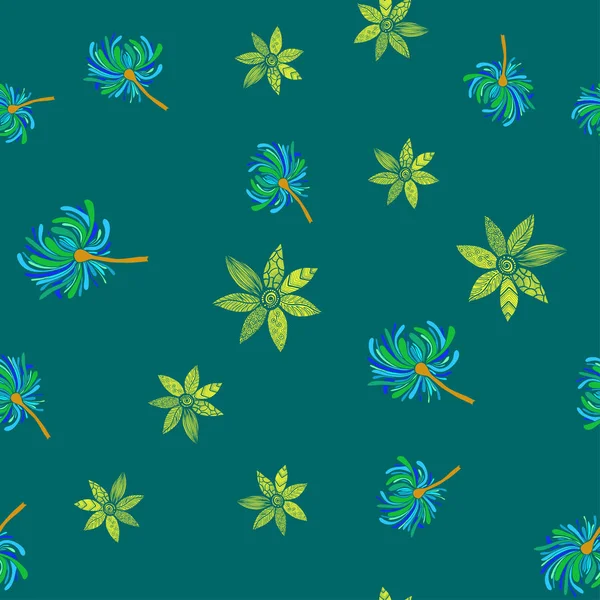 Kwiatowy bezszwowy wzór tapety, tło strony internetowej, tekstylia. Kolekcja Flower Summer. — Wektor stockowy