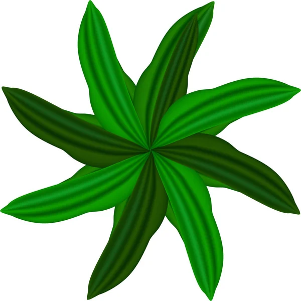 Gestaltungselement aus grünen Blättern — Stockvektor
