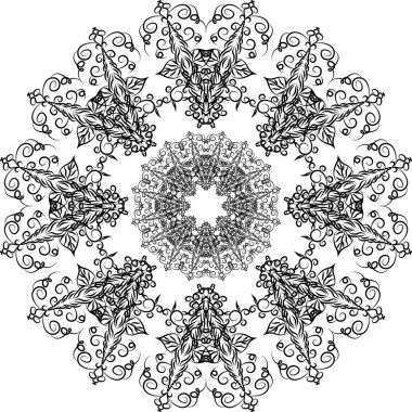 Abstract mandala or snowflake