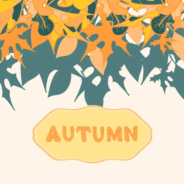 Autumn greeting card — Stock Vector