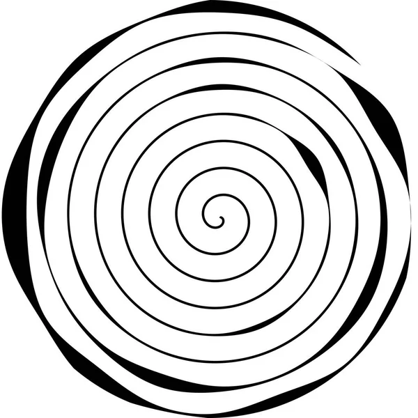 Fond abstrait en cercle de rayures concentriques noires et blanches. — Image vectorielle