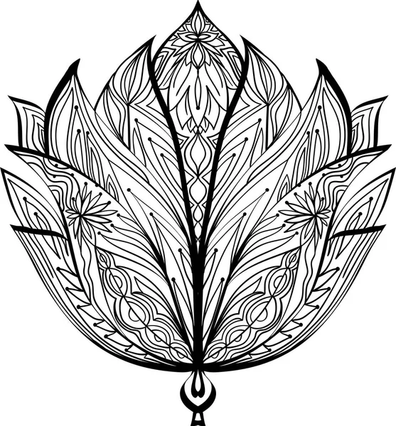 Flor de loto ilustración — Archivo Imágenes Vectoriales
