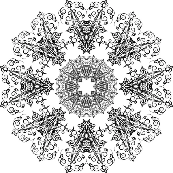 Abstract mandala or snowflake — Stock Vector