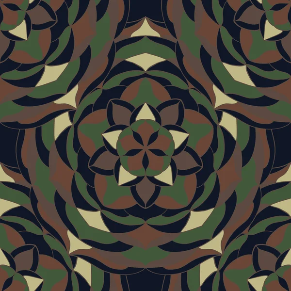 Seamless colorful background in camouflage colors. — Stok Vektör
