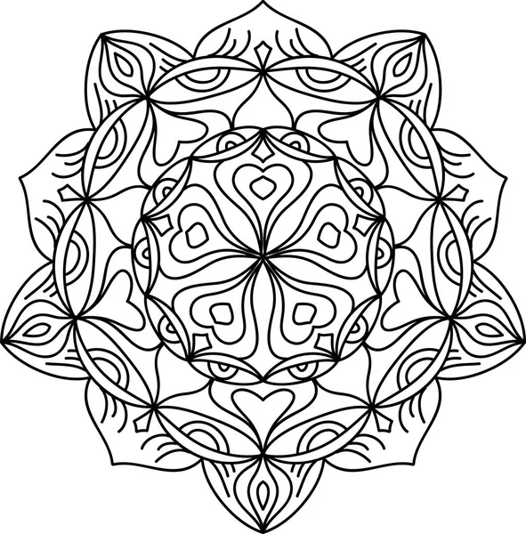 Mandala de encaje. Elemento decorativo vintage. Patrón oriental . — Archivo Imágenes Vectoriales