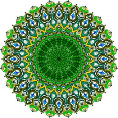 Soyut güzel mandala yuvarlak deseni