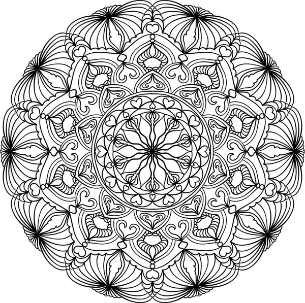 Mandala. Elemento de diseño abstracto. Adorno floral estilizado . — Archivo Imágenes Vectoriales