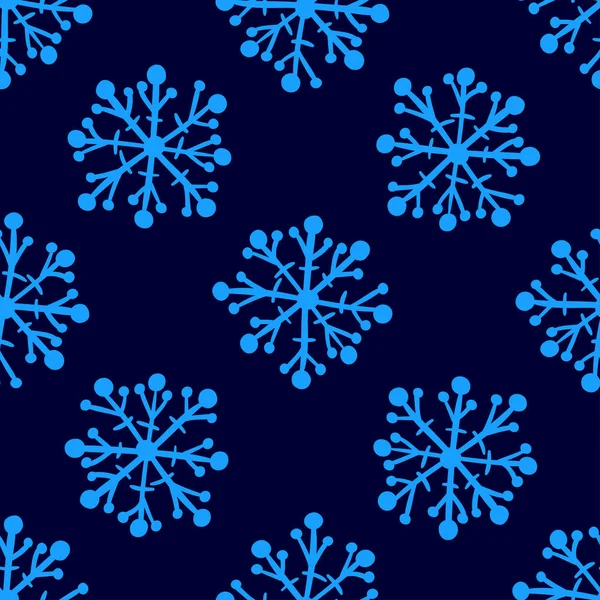 Abstract seamless snowflake pattern. Textured background. — 스톡 벡터