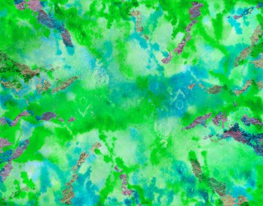 El yapımı kaotik suluboya dokusu. Renkli kaplama. Poster, afiş, kartlar, hatıra defteri için soyut, yaratıcı bir arka plan. Dekoratif yüzey.