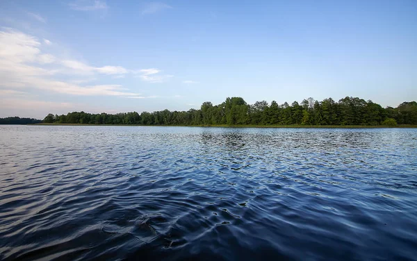 Widok Krajobraz Jeziorem Łotwie Latgale Europie Wschodniej Charakter Letni — Zdjęcie stockowe