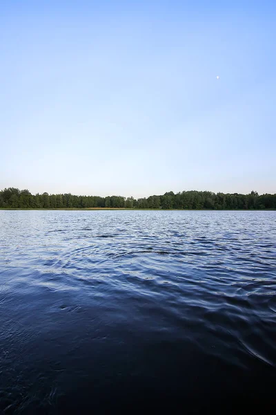 Vista Panorâmica Para Paisagem Com Lago Letónia Latgale Europa Oriental — Fotografia de Stock