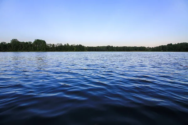 Vista Panorâmica Para Paisagem Com Lago Letónia Latgale Europa Oriental — Fotografia de Stock