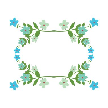 Vektör çiçek çerçevesi. Poster, kart, hurda ve çıkartmalar için dekoratif tasarım ögesi