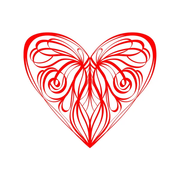 Corazón Vector Abstracto Elemento Para Diseño Del Día San Valentín — Archivo Imágenes Vectoriales