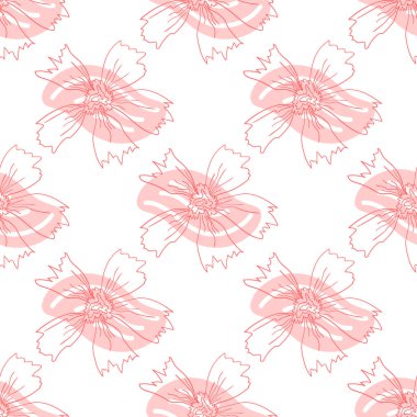 Vektör kusursuz desen. El çizimi elementlerle soyut arkaplan. Tekstil, kumaş, kırtasiye, baskılar, web tasarımı için dekoratif doku