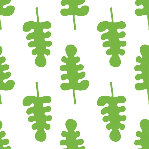 无缝隙装饰草本植物背景 装饰绿叶纹理设计墙纸 包装纸 剪贴簿 纺织品 — 图库矢量图片