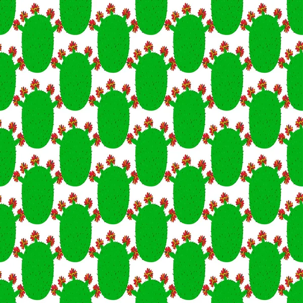 Bezešvé Dekorativní Pozadí Vzor Kaktusových Rostlin Dekorativní Textura Pro Design — Stockový vektor