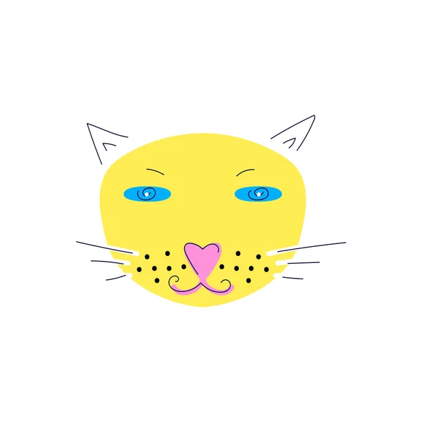 Illustration Vectorielle Drôle Chat Dans Style Dessin Animé — Image vectorielle