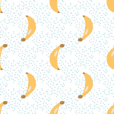 Kusursuz bir doku. Yaz meyveleriyle dekoratif arka plan tasarımı. Tekstil, kırtasiye, duvar kağıdı, ambalaj kağıdı, web, hatıra defteri için renkli vektör deseni