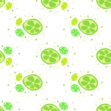 Kusursuz bir doku. Dilimlenmiş narenciye yaz meyveleriyle dekoratif arka plan tasarımı. Tekstil, kırtasiye, duvar kağıdı, ambalaj kağıdı, web, hatıra defteri için renkli vektör deseni.