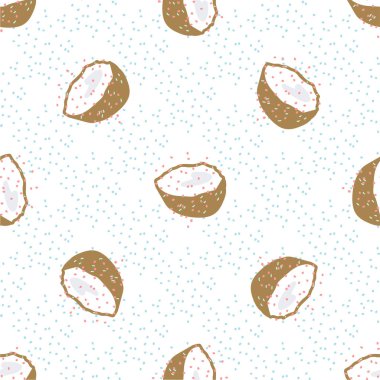 Kusursuz bir doku. Yaz meyveleriyle dekoratif arka plan tasarımı. Tekstil, kırtasiye, duvar kağıdı, ambalaj kağıdı, web, hatıra defteri için renkli vektör deseni.