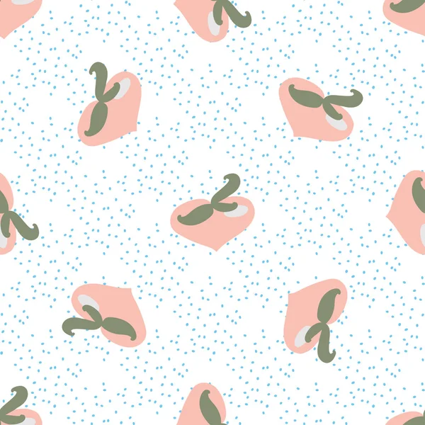 Textura Sem Costura Design Fundo Leve Decorativo Com Frutas Pêssego — Vetor de Stock