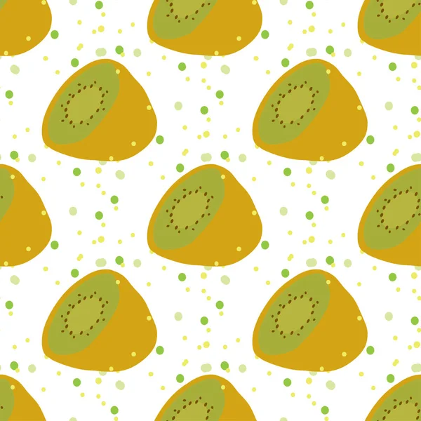 Textura Perfecta Diseño Decorativo Fondo Con Frutas Verdes Verano Kiwi — Vector de stock