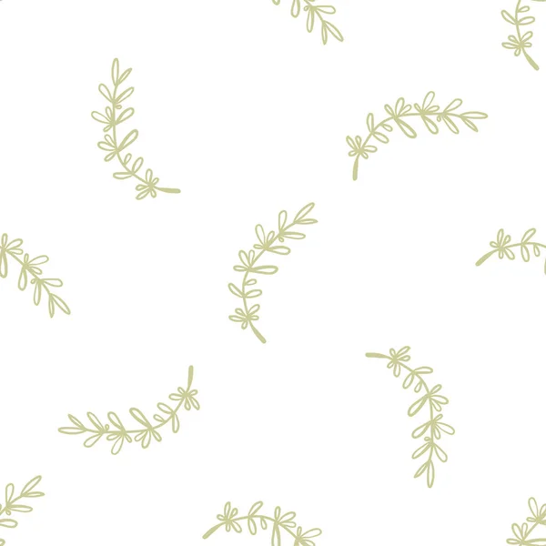 Zökkenőmentes Minta Növényi Elemekkel Dekoratív Zöld Levél Textúra Tapéta Textil — Stock Vector