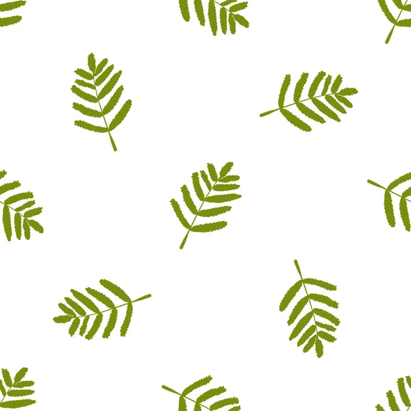 Patrón Sin Costuras Con Elementos Herbales Textura Decorativa Hojas Árbol — Vector de stock