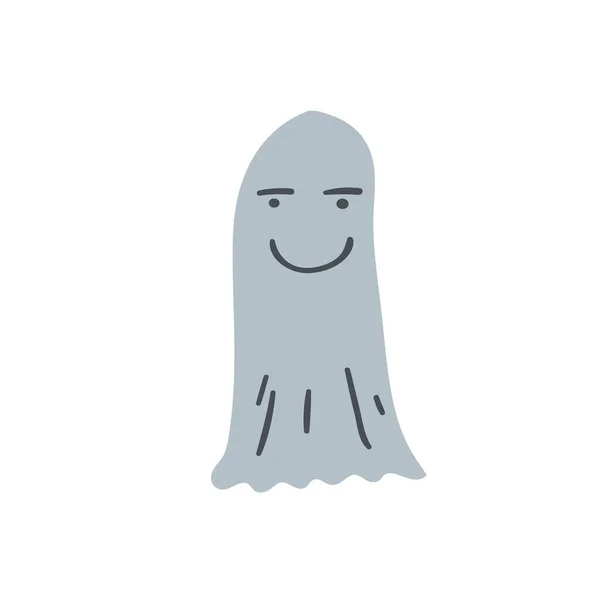 Lustige Handgezeichnete Halloween Monster Oder Geister Cartoon Figur — Stockvektor