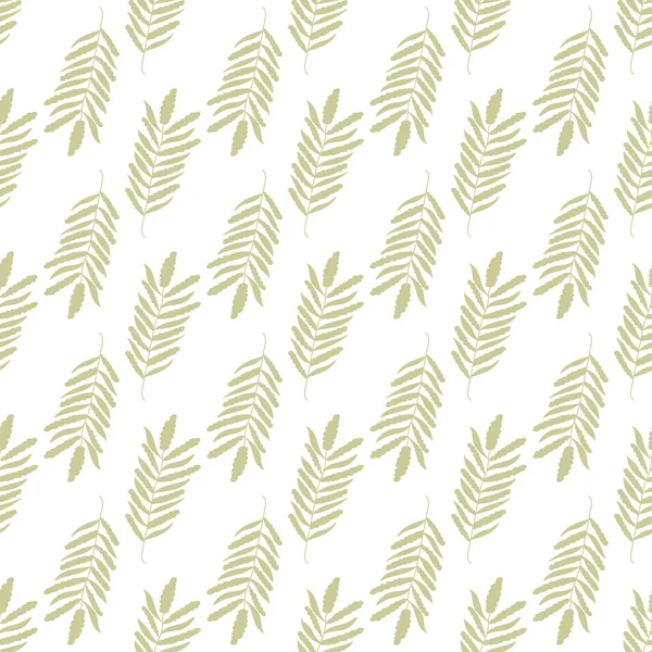 Padrão Sem Costura Textura Folha Planta Verde Decorativa Fundo Abstrato — Vetor de Stock