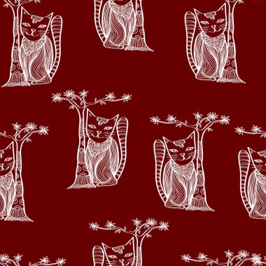 Kusursuz dekoratif desen. Vektör dokusu. 