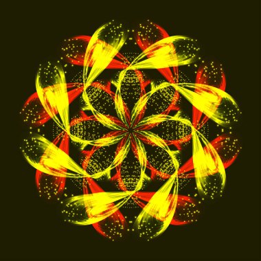 Dekoratif renkli bir geçmişi var. Soyut tasarım ögesi.