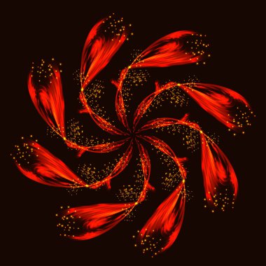 Dekoratif renkli bir geçmişi var. Soyut tasarım ögesi.