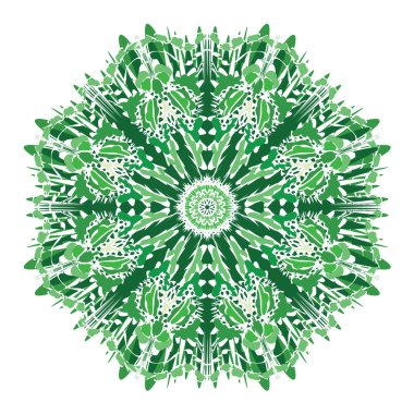 Soyut yuvarlak desen. Lacy Mandala dekoratif elementi. Tekstil, kumaş, çıkartma, kart, kırtasiye için el çizimi arka plan.