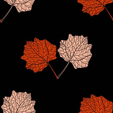 Sonbahar yapraklı kusursuz dekoratif desen