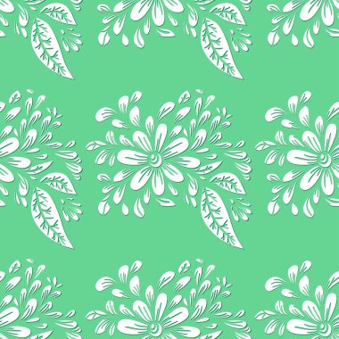 Bitkisel elementlerle kusursuz desen. Duvar kağıdı, tekstil, kırtasiye, hatıra defteri, web, ambalaj kağıdı için dekoratif desen. Bitkisel geçmiş.