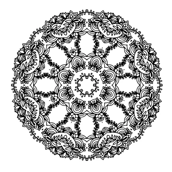 Abstract Vectorelement Lacy Sieraad Patroon Witte Achtergrond Bloemen Decoratieve Detail — Stockvector