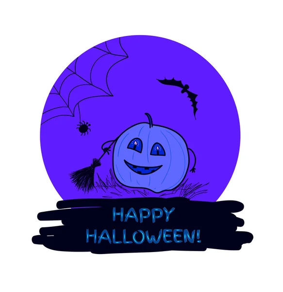Joyeux Halloween Carte Décorative — Image vectorielle