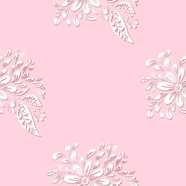 Seamless Decorative Floral Background — Stock Vector